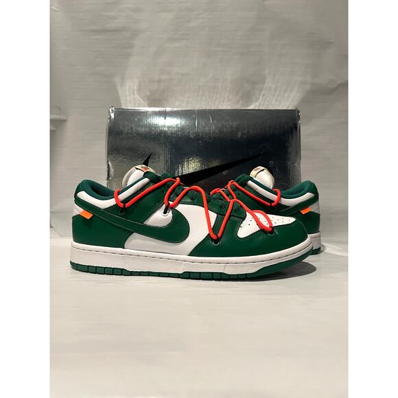 Off White x Nike Dunk Low Pine Green - Size 9.5 - Picture 1 of 7